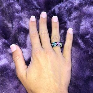 Coach Peace Sign ring